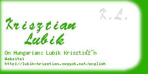 krisztian lubik business card